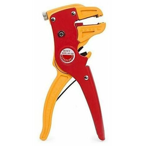 Automatic wire stripper multifunctional crimping pliers Aquiline cable cutter orange stripping tools 150mm hand tools duckbill cable cutter pliers (red and yellow) (1/5)