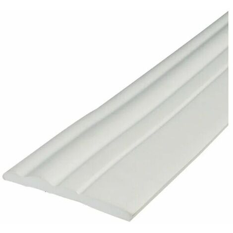 White Self-adhesive flexible skirting board Foldable skirting board, 5 m
