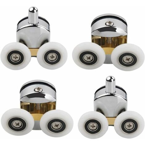 4pcs shower door rollers 2 top and 2 bottom rollers 23mm (1/5)