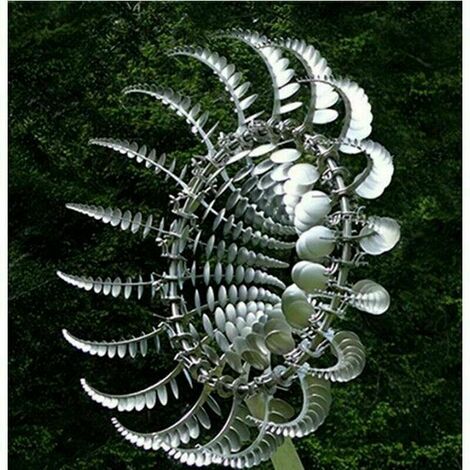 Unique Garden Magic Metal Windmill with Stainless Steel Garden Outdoor Rotators for Patio Decoration Sculpture Kinetic Windmill (1/5)