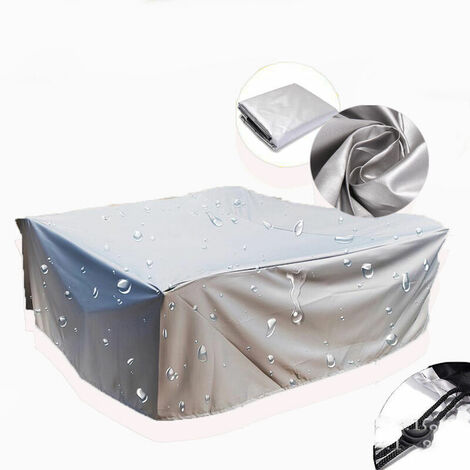 Garden Furniture Covers , Rectangular/Square Waterproof, Anti-UV, 210D Oxford Fabric Cover Silver 12312374CM (1/5)