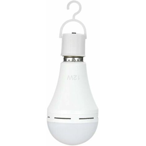 1pcs Multifunctional Rechargeable Emergency LED Light Bulbs 12W 60W Equivalent 6000K Bright Outdoor Pendant Lights for Power Outage Camping Garden Parties--E26/E27, AC100240V (1/5)