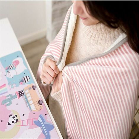 USB Heated Blanket Heated Scarf Electric Plush Blanket USB Rechargeable Scarf Electric Heating Pad Plush Arm Blanket with 3 Heat Settings Color