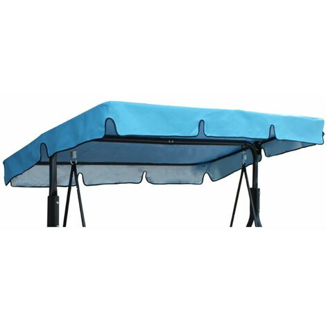 Replacement Roof Universal 3 Seat Swing Replacement Cover Awning (Only Canopy Cover) 16411415cm Sky Blue (1/5)