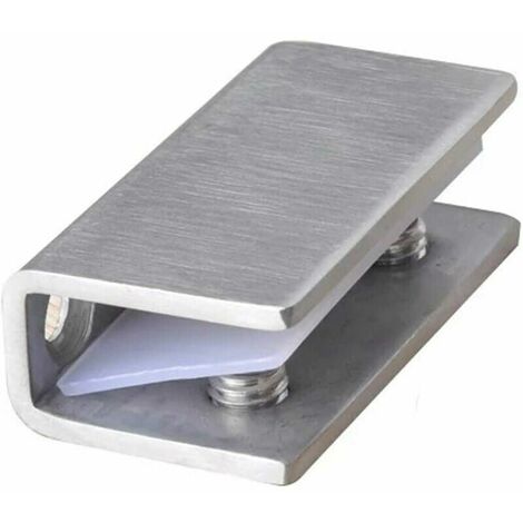 Pack Glass Shower Door Fixing Clamps Stainless Steel Fixed Hinges 8-12mm Wall Brackets (1/5)