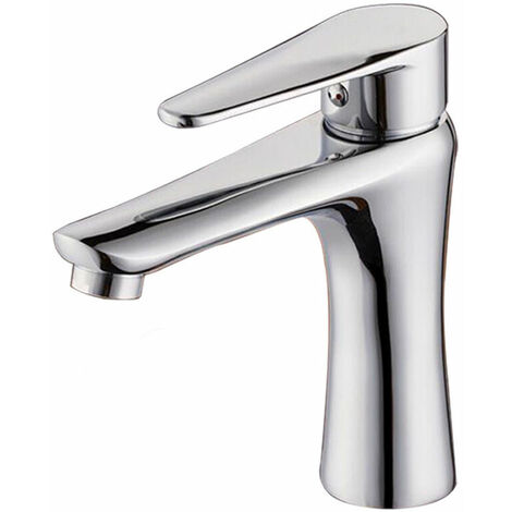 Single lever basin mixer, basin tap, bathroom sink, bathroom tap, water saving tap, taps, chrome, Comes with a 60cm hose (1/3)