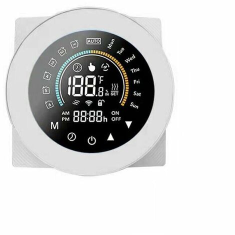 Tuya Zigbee Smart Thermostat, Digital Thermostat for Hot Water, Large Screen with Backlight, Touch Buttons, Voice Control - Model: HC-020-ZB-GA