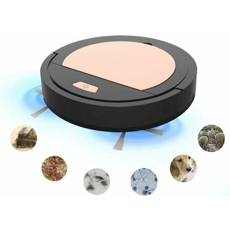 3-in-1 robot vacuum cleaner for the quiet home with powerful suction power (1800 Pa), anti-collision sensor, USB sweeper and mop for pet hair, hard floors and carpets