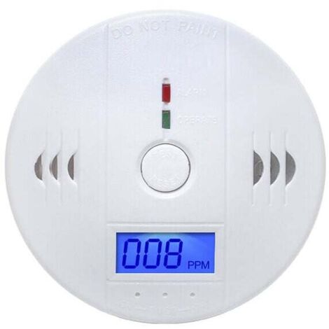 10 Year Life Carbon Monoxide Alarm,Digital Display CO Detector,Battery powered (1/5)