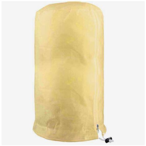 Plant Protection Cover, Winterizing Cover Garden Plant Fruit Protection Bag - Non-woven, Thicken, Adjustable with Zippered Drawstring (140×200cm),Beige (1/5)