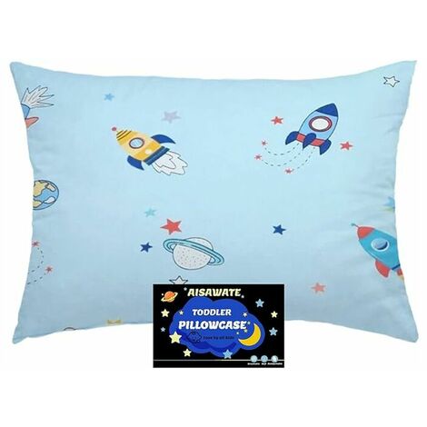 Baby & Toddler Pillowcases, 40 x 60cm, 100% Soft Cotton, for Boys, Girls, Kids, Envelope Closure, Machine Washable, Travel Pillowcase (1/5)