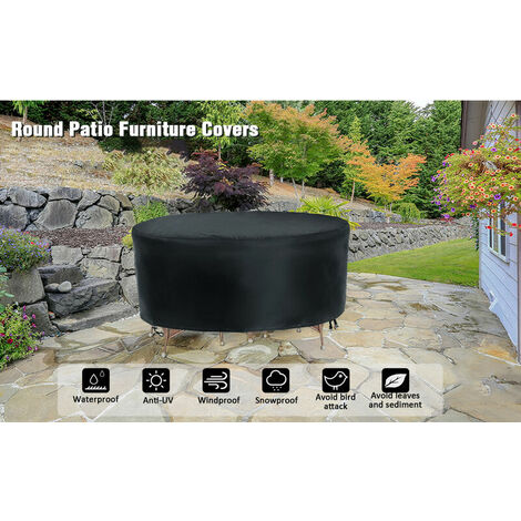 420D Oxford Waterproof Garden Furniture Cover, Anti-UV, Dustproof, Windproof, Garden Furniture Cover, 128 x 71 cm (1/5)