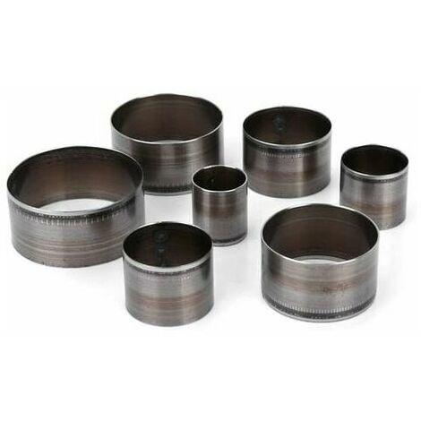 Circular Puncher Leather Punch Die Kit, 7 Piece Leather Cutting Tool Set, 24mm/29mm/34mm/39mm/44mm/49mm/54mm Steel Circle Punchers (1/5)