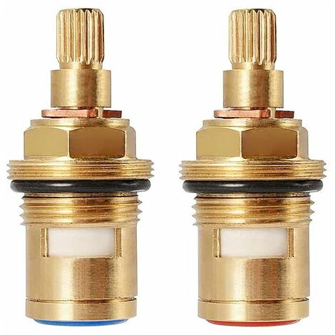Ceramic Cartridge Mixer Tap 1/2 Head 1/2 Ceramic Discs Universal Replacement Ceramic Cartridge Replacement Faucet Replacement Hot Cold Faucet Faucet Valve Bath Parts (1/5)
