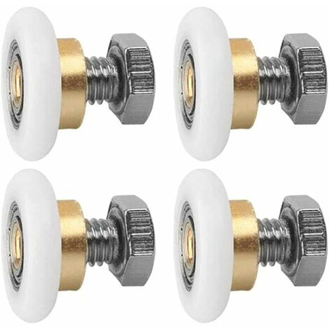 Sliding Door Roller, 4 PCS Shower Rollers, Shower Runners, Roller Caster Wheel for Shower Door Sliding Rollers Door Replacement Wheel(25MM) (1/5)