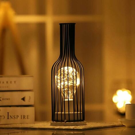 Vintage Battery Operated Metal Table Lamp with LED Bulb for Wedding, Party, Patio, Indoor and Outdoor Events (C) (1/5)
