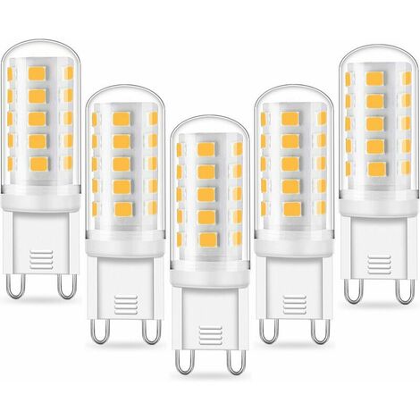 G9 LED Bulb - 5W Equivalent 33W 40W G9 , 420LM, Mini Lamp, Cool White 6000K, Flicker Free, AC220-240V, NON-Dimmable, Pack of 5 (1/5)