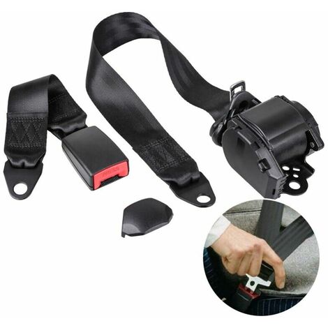 3 Point Adjustable Seat Belt Car Safety Belt Universal Automatic Telescopic Car Safety Belt for Go Kart Club Golf Trolley Vehicle Truck