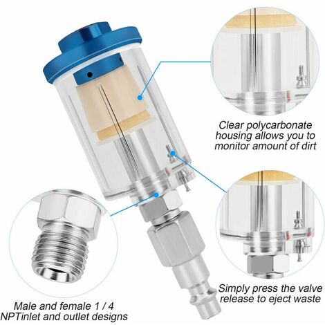 3 Pieces Water Oil Separator Filter Airbrush Filte... – Grandado