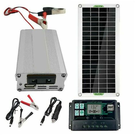 200w solar panel kit 12v to 220v battery charger with 100a controller