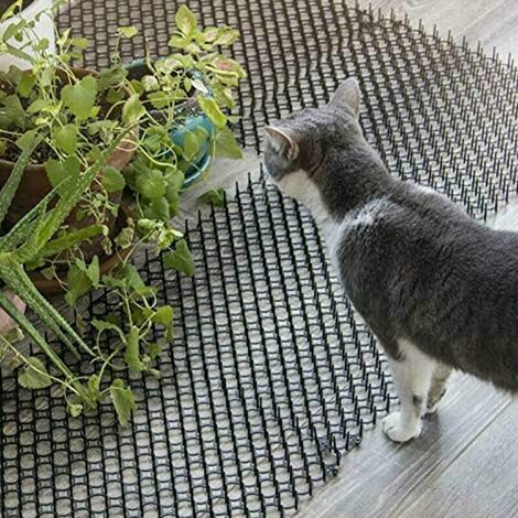 10 Pieces 1347Cm Anti-Cat Thorn Mat, Anti-Bird Thorn Mat, Garden Protection Against Birds, With 10 U-shaped Spikes - 20 Pieces