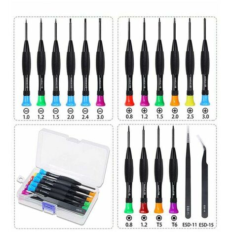 Mini Screwdriver Set For Fixing Glasses Watch Computer Jewelry Phone Magnetic Screwdriver Set Clock Screw Driver 18pcs Small (1/5)