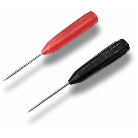 Steel tip for multimeter, universal, 2 mm jack, extra fine perforation steel needle, extension pour pen meter meter (1/4)