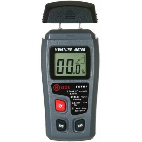 Moisture Meter for Wood Moisture Testing 4 Modes Portable Hygrometer Pin Type Wood Moisture Hand Held Instrument Water Leak Detector LCD Display Electronic Replacement Probes (1/5)