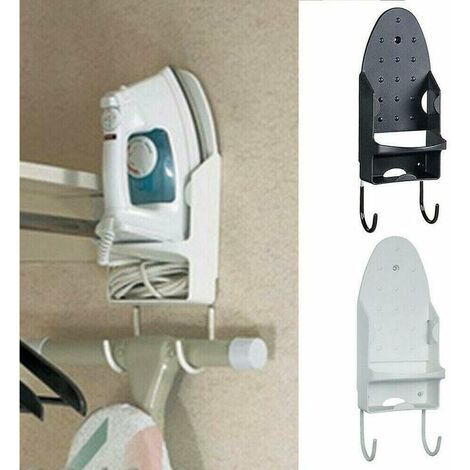 Fast Delivery Iron Board Door Wall Mount Storage Rack Holder Hanger - Black