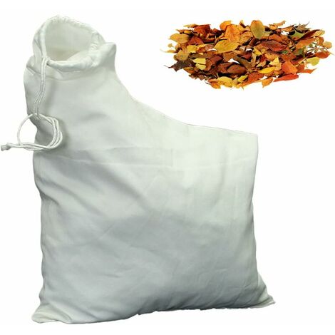 Garden Leaf Blower Vacuum Bag Polyester Leaf Blower Bag with Drawstring, Easy to Clean, Used for Vacuums, Blowers (White 1) (1/5)