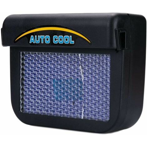 Car Fan, Portable High Wind Solar Car Ventilation Fan for Automobiles, Air Freshener and Cooler, Black (Large Solar Panel)