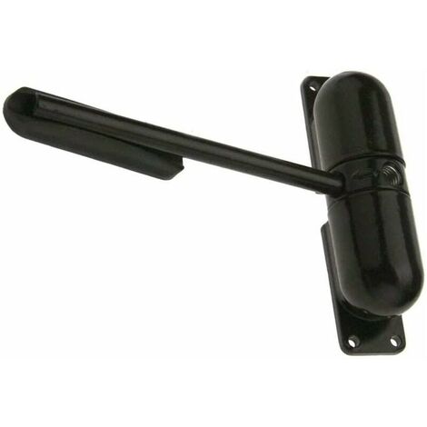 Heavy Duty Automatic Door Closer Adjustable Spring Mounted Hydraulic Door Closer Black (1/4)