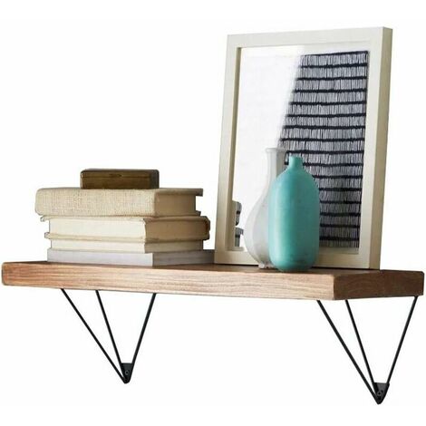 2X Iron Wall Shelf Bracket,Triangle Fixing Bracket,Hairpin Shelf Bracket,Decorative Floating Gusset Metal Shelf Bracket,for Home Office(black16cm)