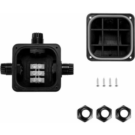 Pcs IP68 Waterproof Junction Boxes, 3 Way Cable Wire Connectors, Outdoor Waterproof Junction Cable Gland Electrical Boxes for Ø5.5mm-10.2mm