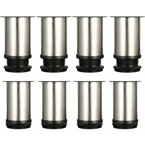 Adjustable Legs 50mm Height Thicken Cabinet Legs Table Legs Furniture Legs, Brushed Stainless Steel, Adjustable Height 0-15mm Come with Screws in (1/5)