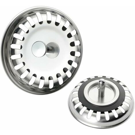 Kitchen Sink Strainer, Sink Strainer Stopper, Stainless Steel Sink Drainer For Your Kitchen Bathroom-Diameter 79mm (2 Packs) (1/5)