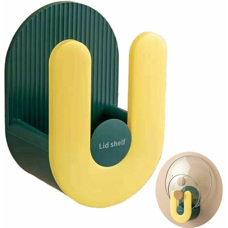 Wall Hanging Pot Holder Hanging Pot Lid Holder Compact Kitchen Cabinet Lid Holder For Most Pot Lids Of Different Sizes And Materials (1/5)