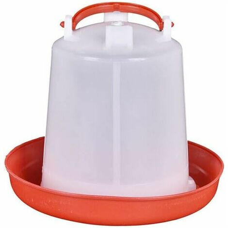 Plastic Chicken Waterer Drinker Feeder with Handle Water Feeding Tools for Hen Hen Quail Bantam 1kg (1/5)