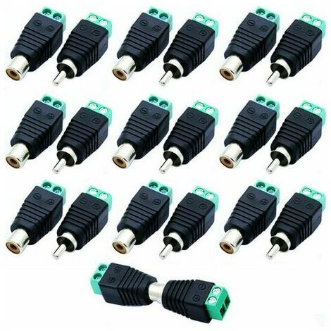 20pcs RCA Phono Male Female to AV Screw Terminal Audio/Video Connector Adapter (10pcs Male and 10pcs Female) PAGNE