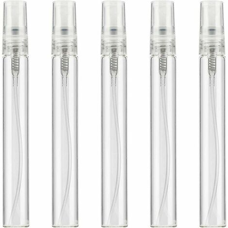 Clear Spray Bottle Refillable Atomizer Small Empty Fine Mist Liquid Containers For Essential Oils5 Pieces 10ml (1/5)