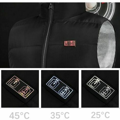 Heated Jacket Men Women Electric Heated Vest USB Charging with 9 Heat Zones 3 Heating Modes Winter Heating Clothing for Motorcycle Hunting Hiking Skiing-M