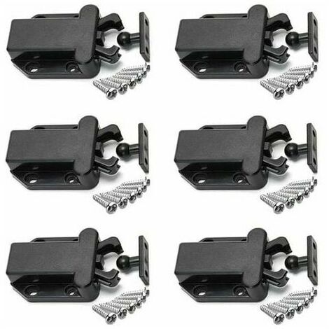 MAGIC Pcs Push to Open Touch Release Cabinet Latches Non Magnetic Drawer Latches Cupboard Furniture Door Touch Latch Black (1/5)