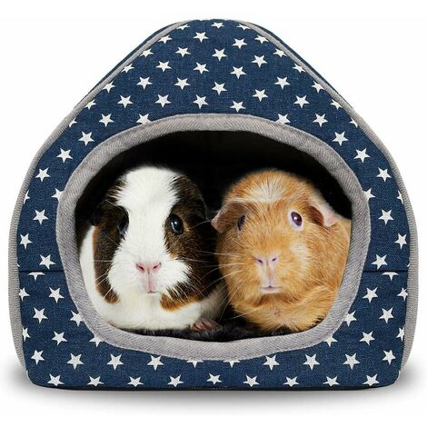 guinea pig bed cave frfortable hamster house big hidden rabbit ferret hedgehog chinchilla bearded dragon winter nest hamster accessories a (1/5)