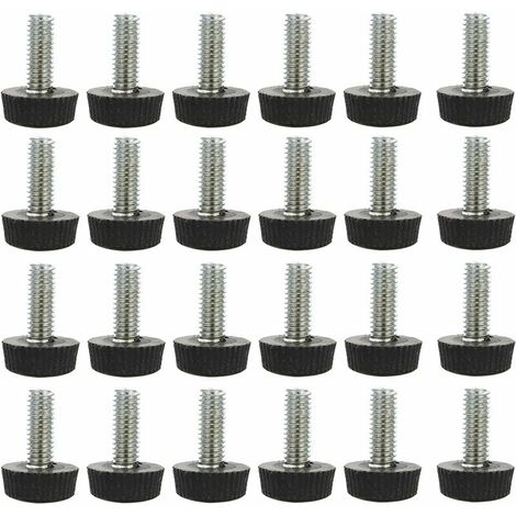 24pcs Adjustable Furniture Feet Leveling Glider Base Leg Table Chair Adjustable Floor Protection Furniture Glider M8 x 20 x 20 mm (1/5)