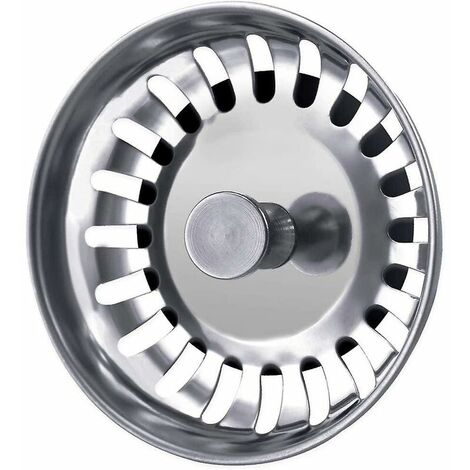 Sink Strainer Plug 80Mm, 1 Pcs Basket Strainer Sink Waste Plug Replacement, Stainless Steel Sink Fil