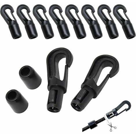 Rope Hook Plastic Rope Carabiner Swivel Trigger Clips 10 Pcs Rubber Tensioner Tension Hook Accesso Hook Bungee Rope Hook (1/5)