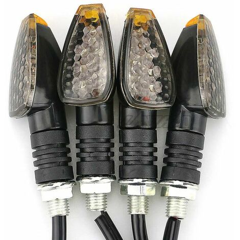 4pcs/set Universal Motorcycle Led Turn Signal Lights Long Short Blinkers Blinker Lights Amber Color Accessories (1/5)
