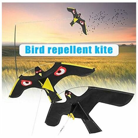 Bird Repelling Kite - Extendable Scarecrow - Flying Hawk Kite - For Birds For Garden Farm