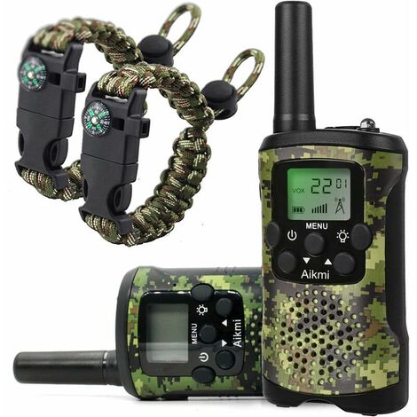 4-12 Years Old Boy Toys Kids Walkie Talkie 8 Channel Two Way Radio with LCD Lamp for Adventure Camping Outdoor Toy Birthday 5 6 7 8 Years Old Boy Gift (1/5)