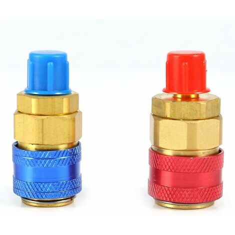Refrigerant Quick Couplers, Auto Car R134a Quick Coupler Connector Brass Adapters Ac Manifold Low And High Side (1/5)